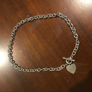 Ross-Simons sterling silver toggle heart necklace